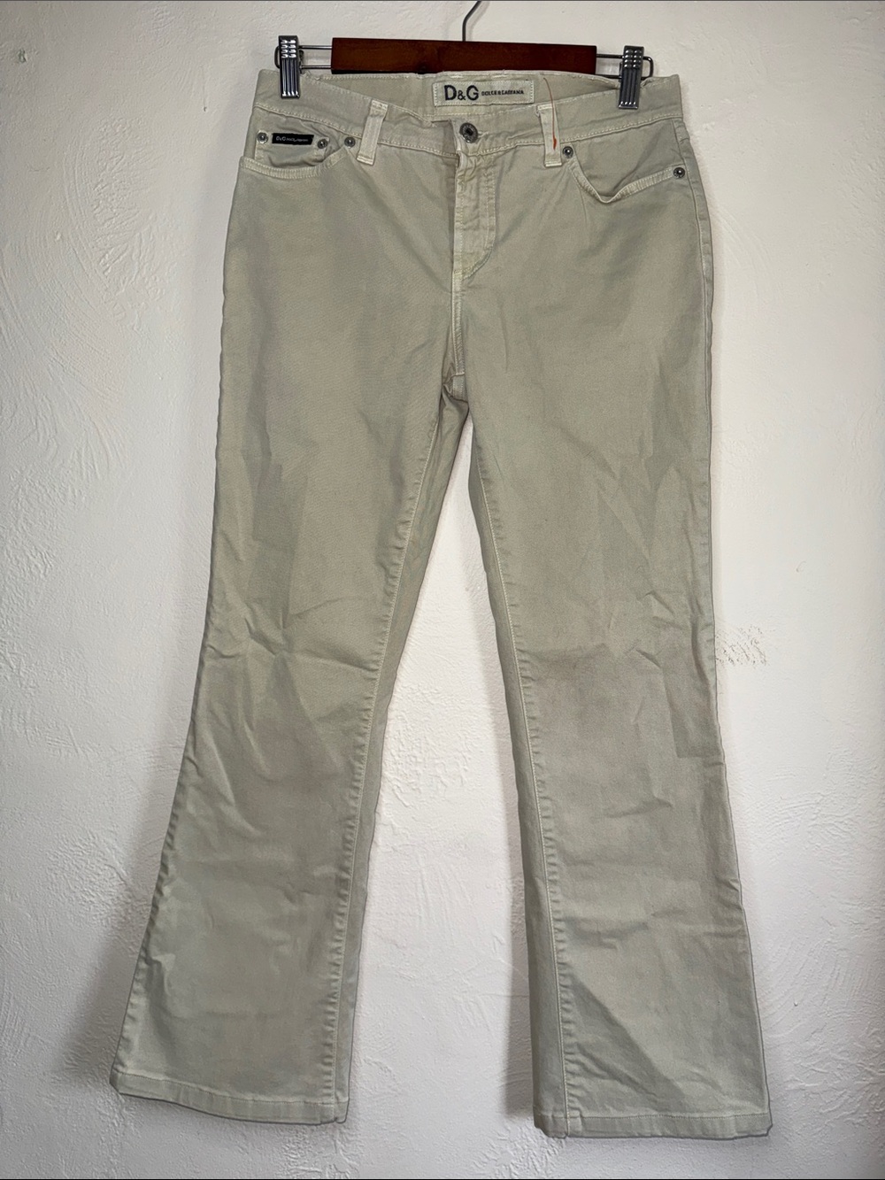 Dolce & Gabbana D&G Beige Bootcut Pants Size 28